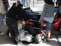 Playing some Mario Kart in a Kart!