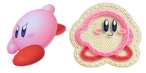 Kirby is happy as yarn