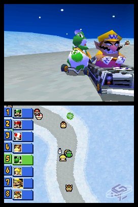 Mario Kart DS 2011 Wind-Up Racing Kart Collection ~1.5" Wario 