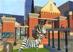 This zebra likes to keep photos of himself.