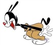 Yakko with pants up to his chest