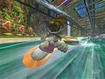Tails is riding an opponent's wake for extra speed