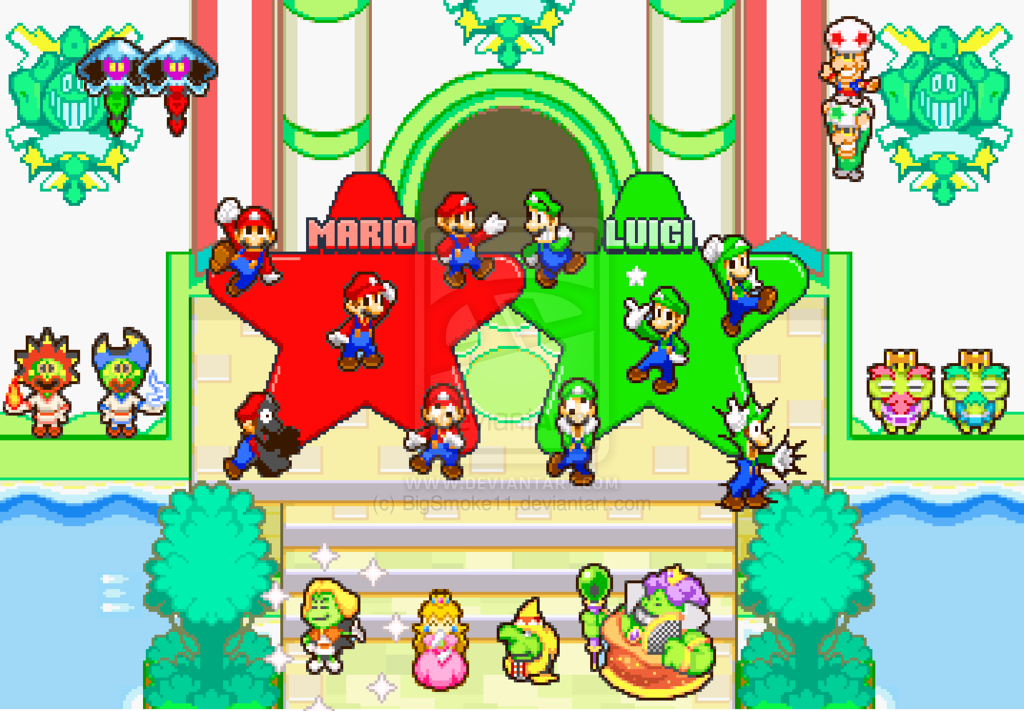 Mario & Luigi : Superstar Saga [USA] - Nintendo Gameboy Advance (GBA) rom  download