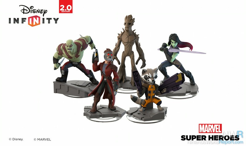 Disney Infinity 2.0 Marvel Guardians Of The Galaxy Star Lord Gamora +  Crystal