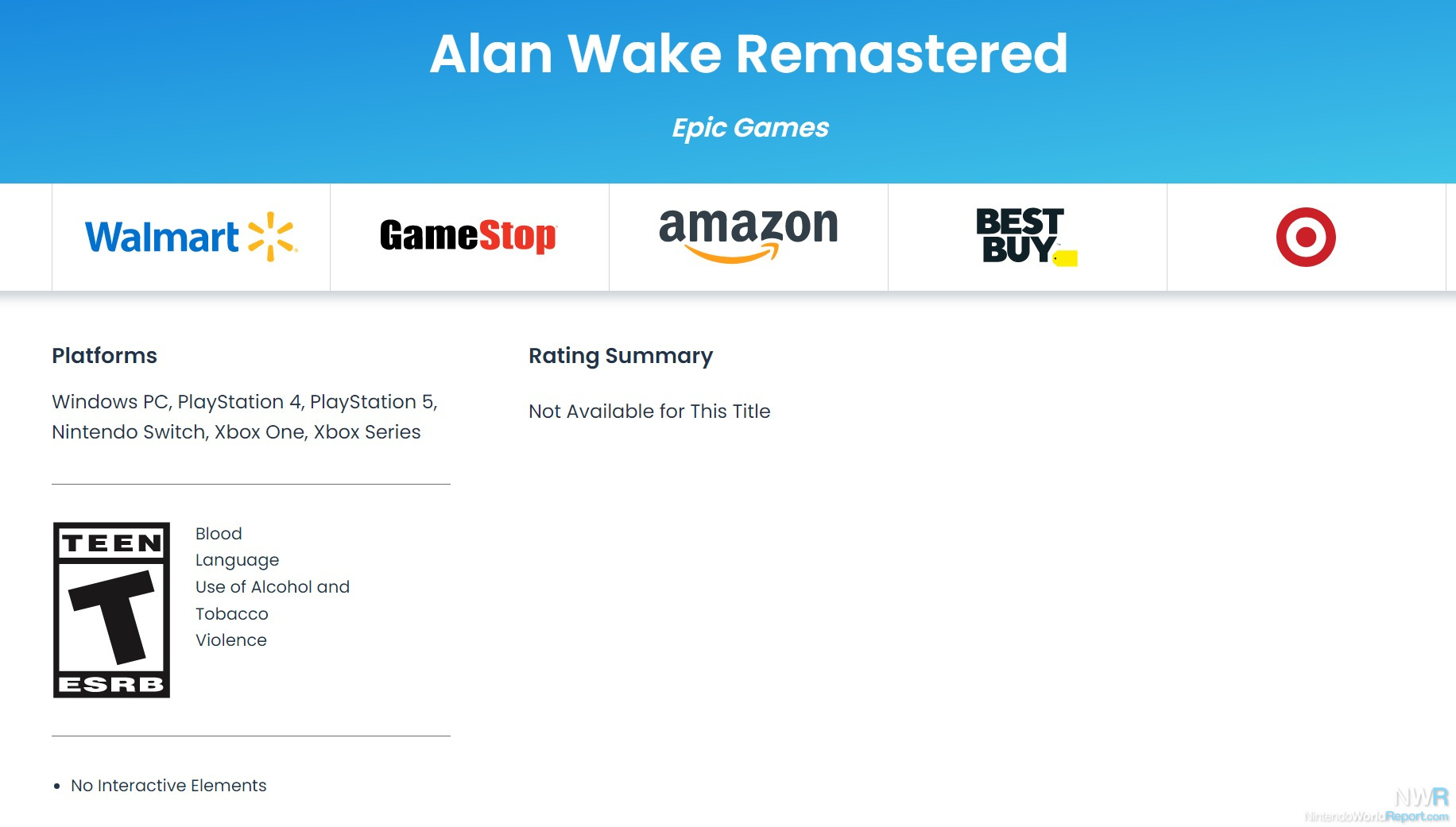 Alan Wake Remastered - PlayStation 5, PlayStation 5