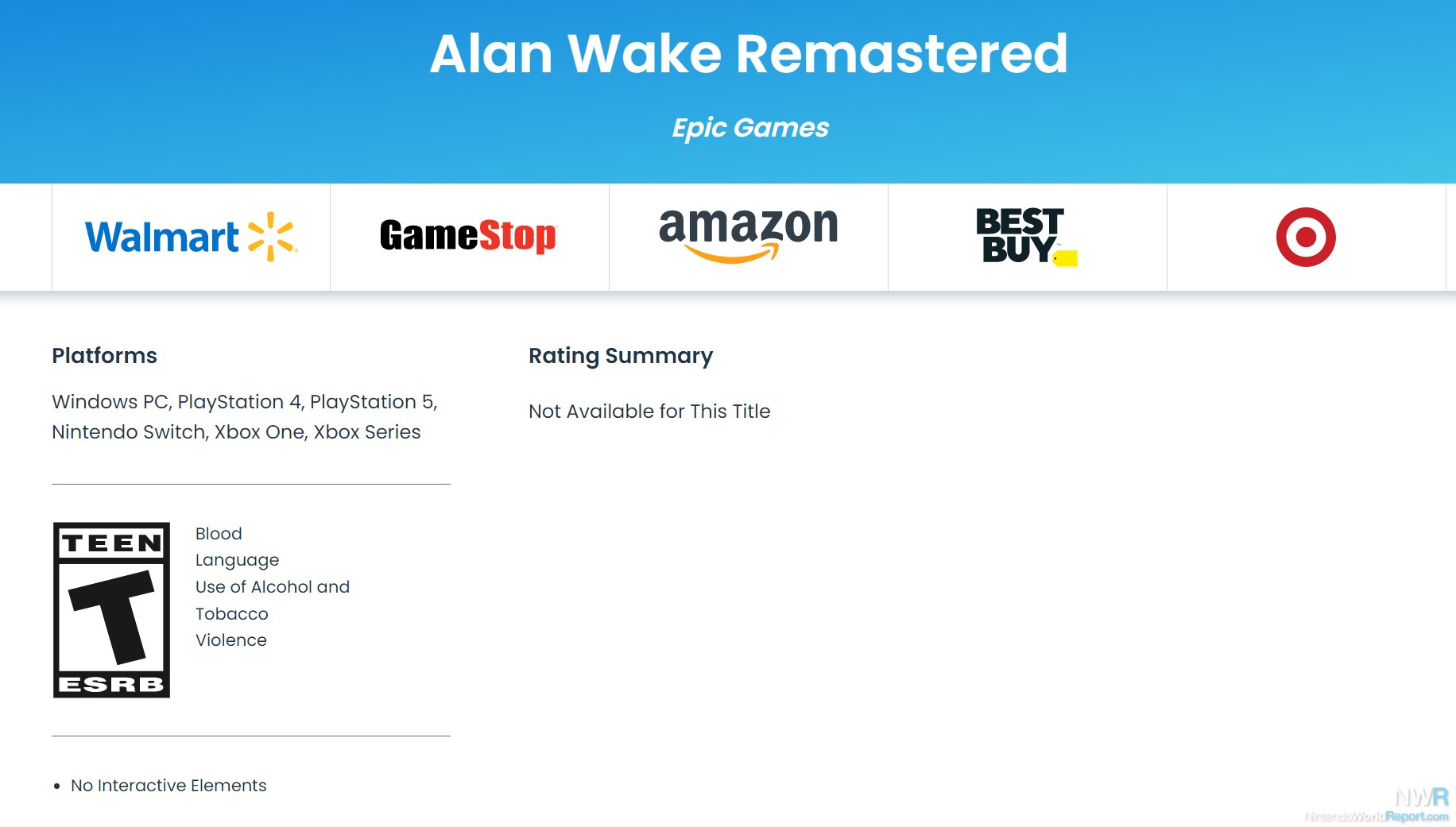 Best Buy: Alan Wake Remastered PlayStation 5