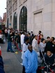 The longest line, complete with velvet roping
