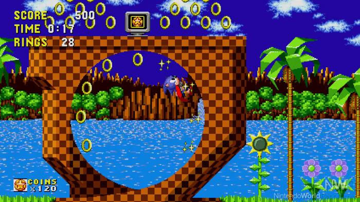 Download Green Hill Zone With A Loop Obstacle Wallpaper