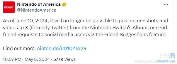 Switch Screenshot Posting To Former Twitter Among Functionality Being Disabled June 10 – News