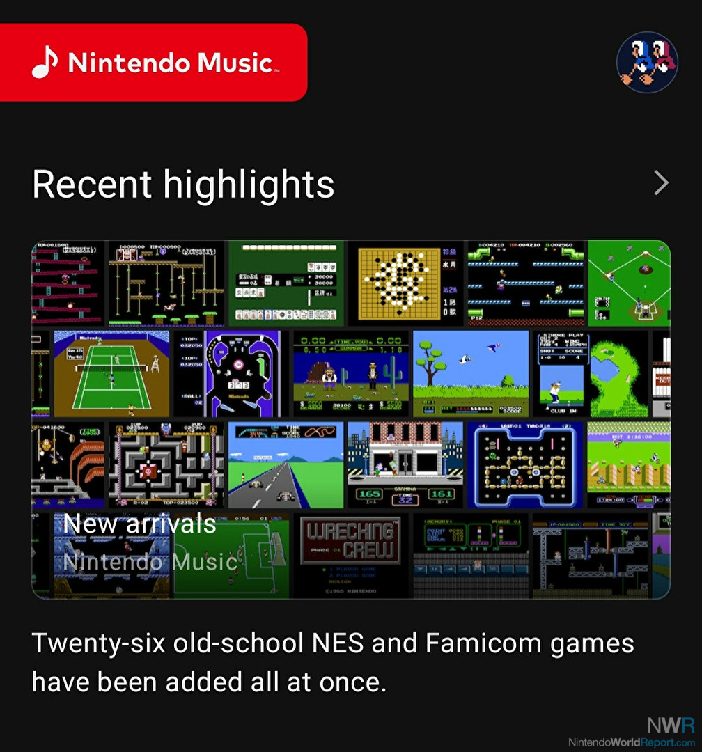 Nintendo Music Adds 25 Famicom And NES Games Plus A Tire Fire In Weekly Update – News