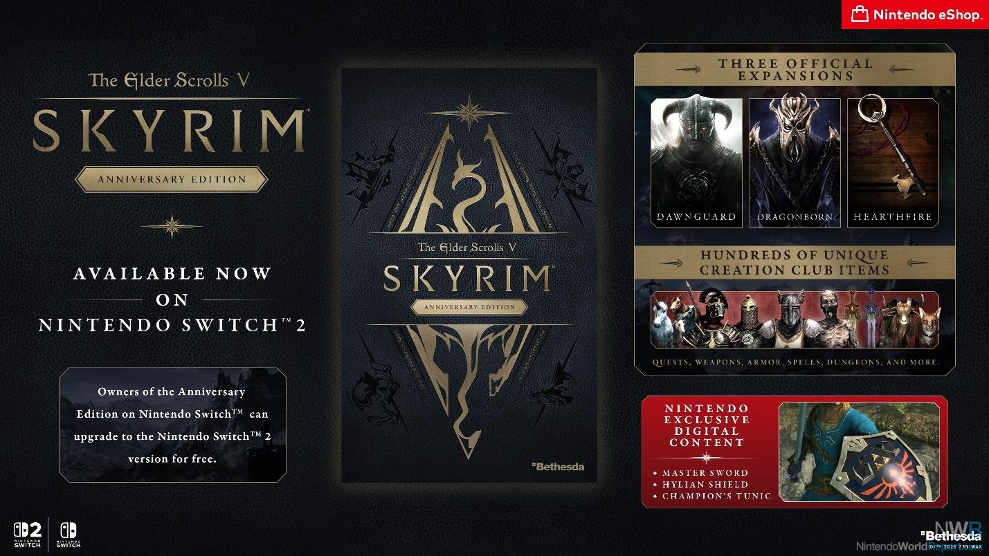 Skyrim Adds Another Platform As Anniversary Edition Now Available On Switch 2 – News