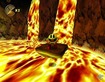 EA Play 2002: Pac-man riding on a hovering thing over lava