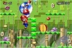 Mario is holding...a giant...bubble...thing.