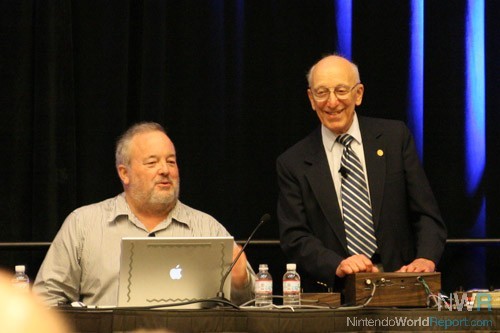Game Developers Conference 2008: Al Alcorn (left) and Ralph Baer with a Brown Box