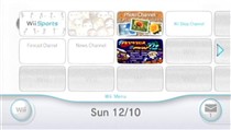 The default Wii Menu layout