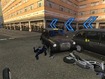 Two taxis and a broken motorcycle