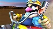 Wario rides in on his hog