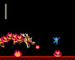 Avoiding fire from a dragon.