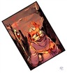 A fiery cat card