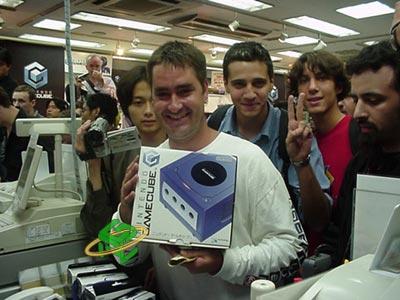 Billy with the First GameCube Sold in Japan